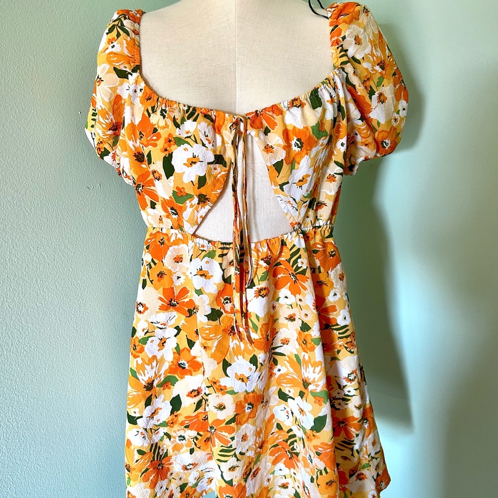 Yellow Floral Summer Dress